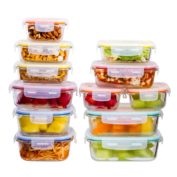 10x Meal Prep Container Single Compartment Food Containers for Fruits Vegetables Air Tight